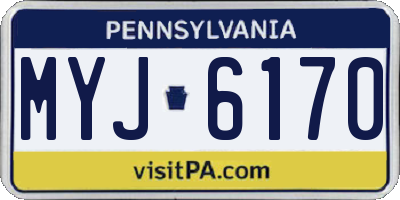 PA license plate MYJ6170