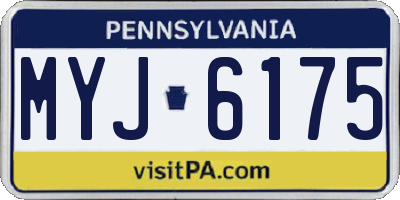 PA license plate MYJ6175