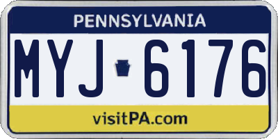PA license plate MYJ6176