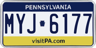 PA license plate MYJ6177