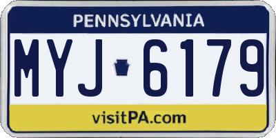 PA license plate MYJ6179