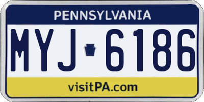 PA license plate MYJ6186