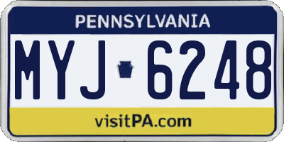 PA license plate MYJ6248