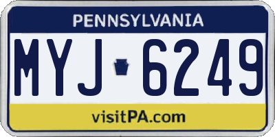 PA license plate MYJ6249