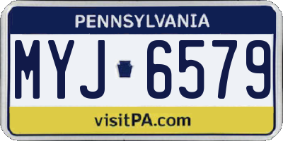 PA license plate MYJ6579
