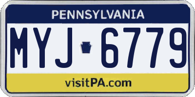 PA license plate MYJ6779