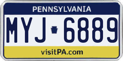 PA license plate MYJ6889