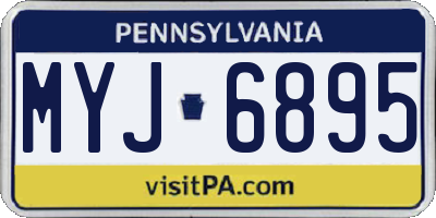 PA license plate MYJ6895