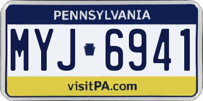 PA license plate MYJ6941