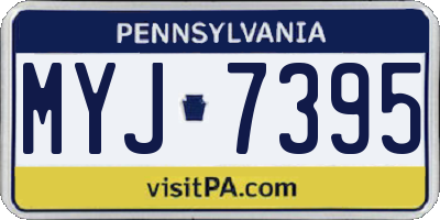 PA license plate MYJ7395