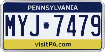 PA license plate MYJ7479