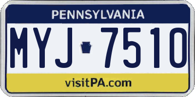 PA license plate MYJ7510