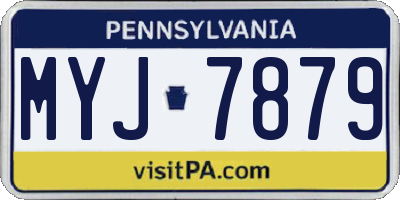 PA license plate MYJ7879