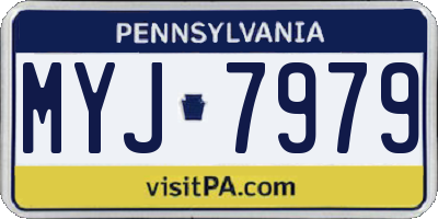 PA license plate MYJ7979