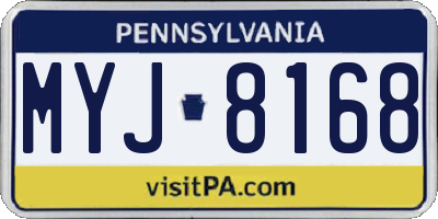 PA license plate MYJ8168