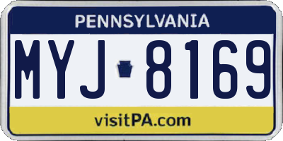 PA license plate MYJ8169