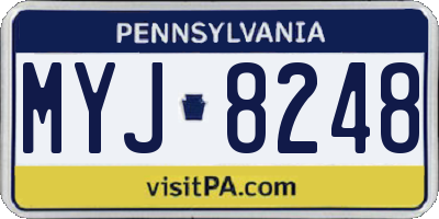 PA license plate MYJ8248