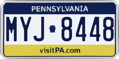 PA license plate MYJ8448