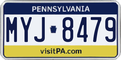 PA license plate MYJ8479