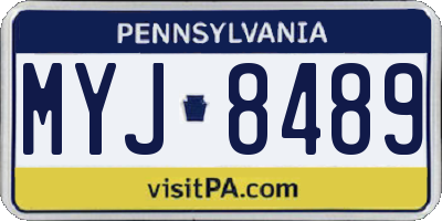 PA license plate MYJ8489