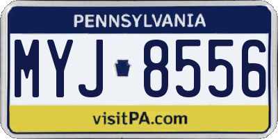 PA license plate MYJ8556