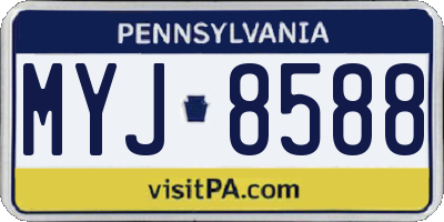 PA license plate MYJ8588