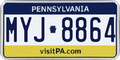 PA license plate MYJ8864
