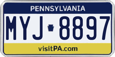 PA license plate MYJ8897