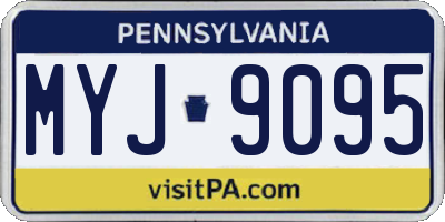 PA license plate MYJ9095