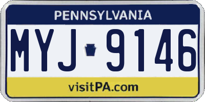PA license plate MYJ9146