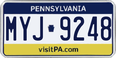 PA license plate MYJ9248