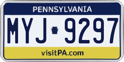 PA license plate MYJ9297