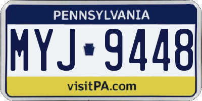 PA license plate MYJ9448