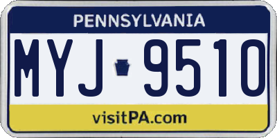 PA license plate MYJ9510