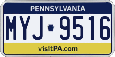 PA license plate MYJ9516