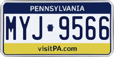 PA license plate MYJ9566