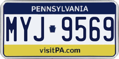 PA license plate MYJ9569
