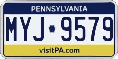 PA license plate MYJ9579