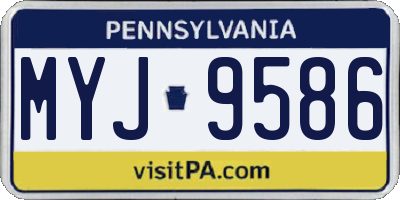 PA license plate MYJ9586