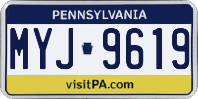 PA license plate MYJ9619