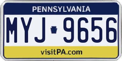 PA license plate MYJ9656