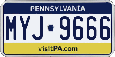 PA license plate MYJ9666