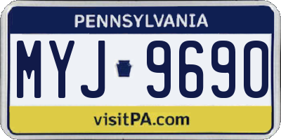 PA license plate MYJ9690