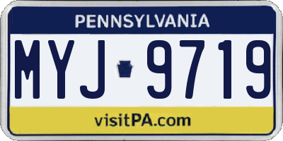 PA license plate MYJ9719