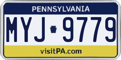 PA license plate MYJ9779