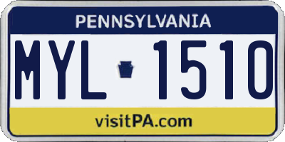 PA license plate MYL1510