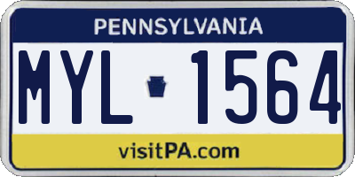 PA license plate MYL1564