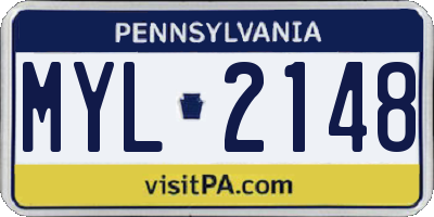PA license plate MYL2148