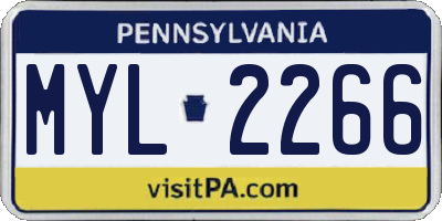 PA license plate MYL2266