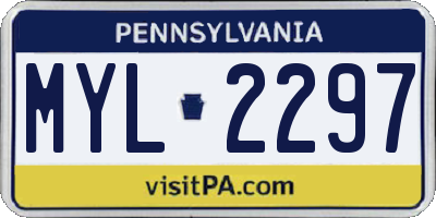 PA license plate MYL2297